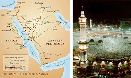 Pilgrimage To Mecca Map. Hajj Mecca